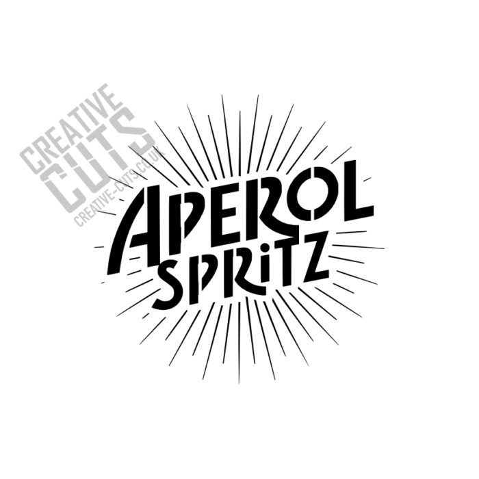 aperol spritz stencil