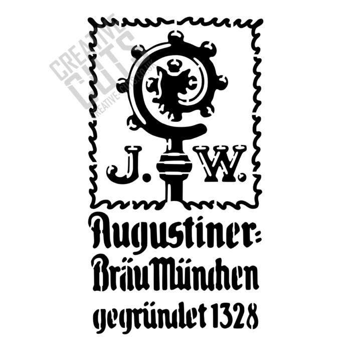 augustiner munich beer stencil