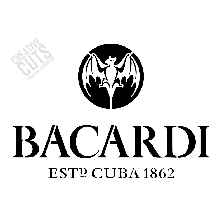 bacardi rum stencil