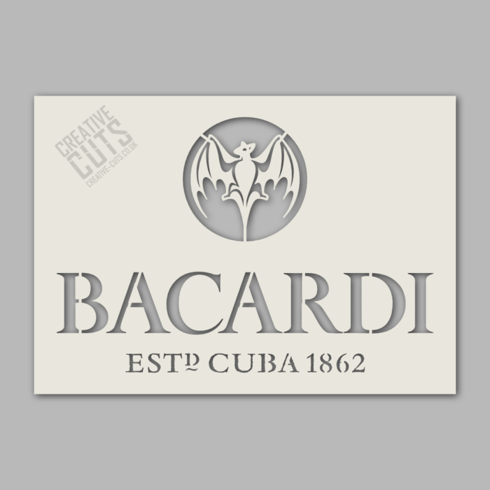 bacardi rum stencil