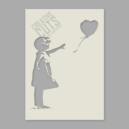 banksy balloon girl stencil