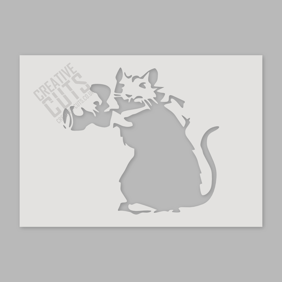 banksy paparazzi rat stencil