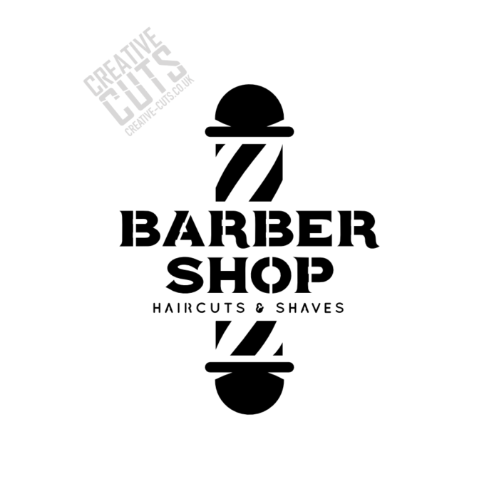 barber shop stencil