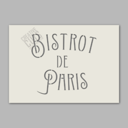 bistrot de paris france sign stencil