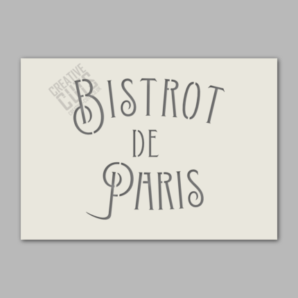 bistrot de paris france sign stencil