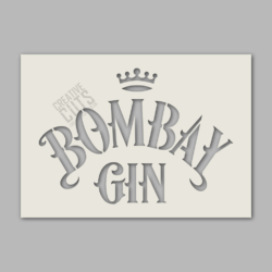 bombay gin stencil