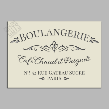 boulangerie french sign stencil