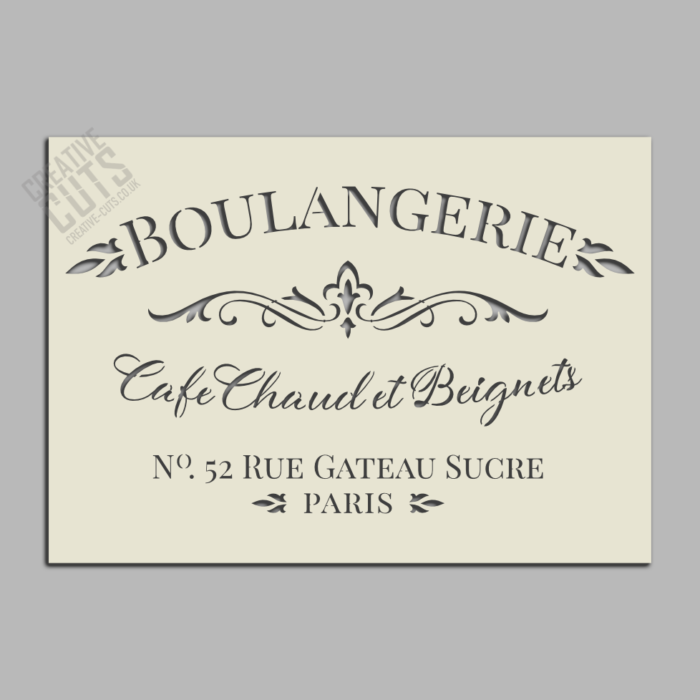 boulangerie french sign stencil
