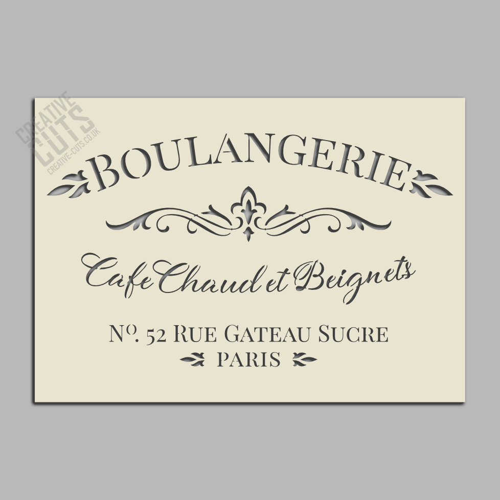 boulangerie french sign stencil