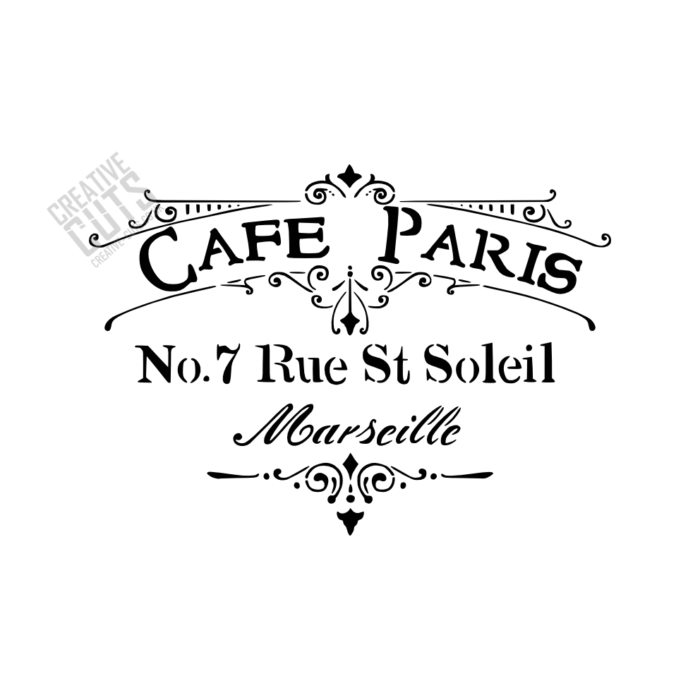 cafe paris stencil