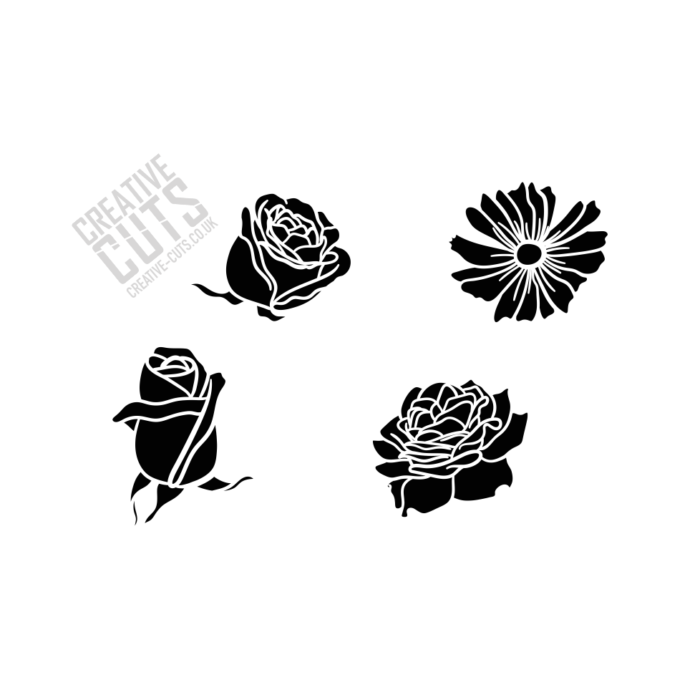 flowers stencil