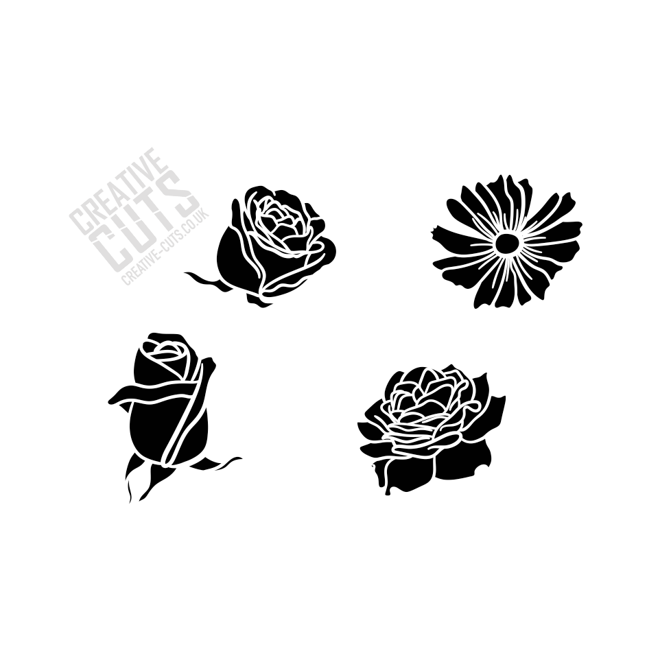 flowers stencil