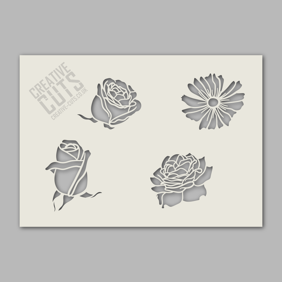 flowers stencil