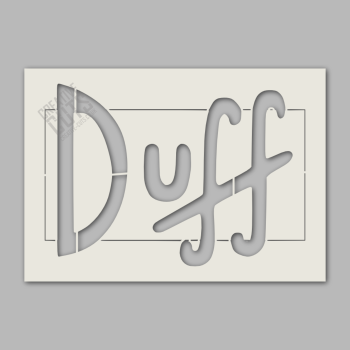 duff sign stencil