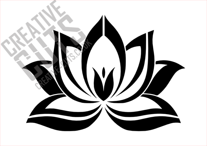 lotus stencil