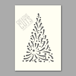 star burst christmas tree stencil