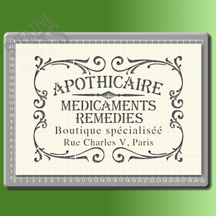 1130gr Apothicaire French Style Sign - Image 1