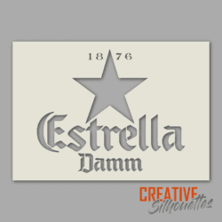 estrella damm stencil