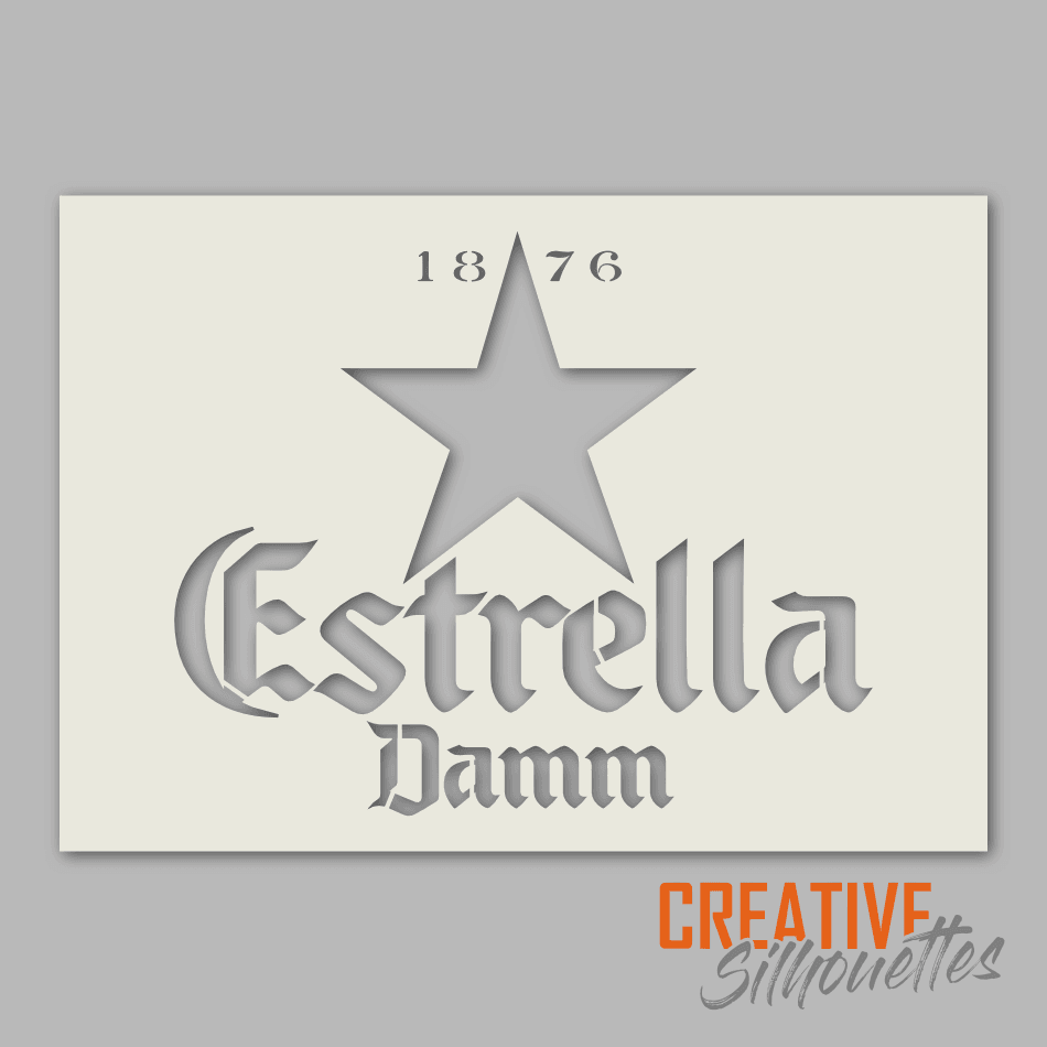 estrella damm stencil