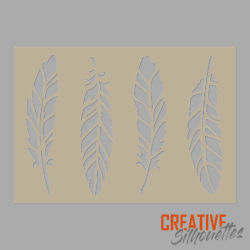 feathers group stencil