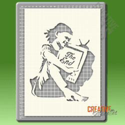 banksy the end girl tv stencil