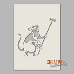 banksy painter rat stencil