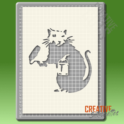 banksy painting rat stencil