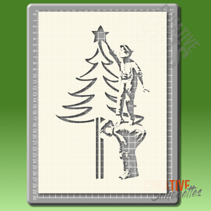 banksy christmas tree stencil