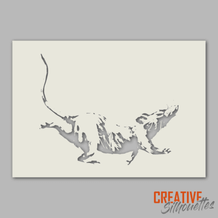 banksy classic running rat stencil