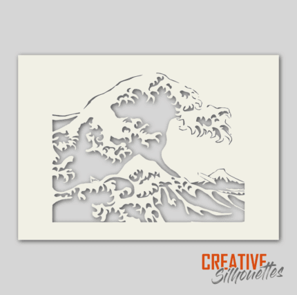 great wave stencil