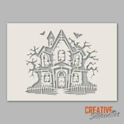 halloween house stencil