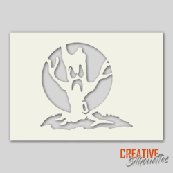 spooky tree stencil