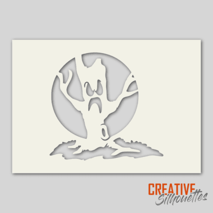spooky tree stencil