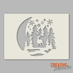 moonlight deer stencil