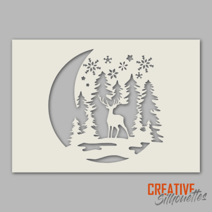 moonlight deer stencil