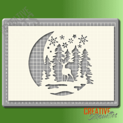 moonlight deer stencil