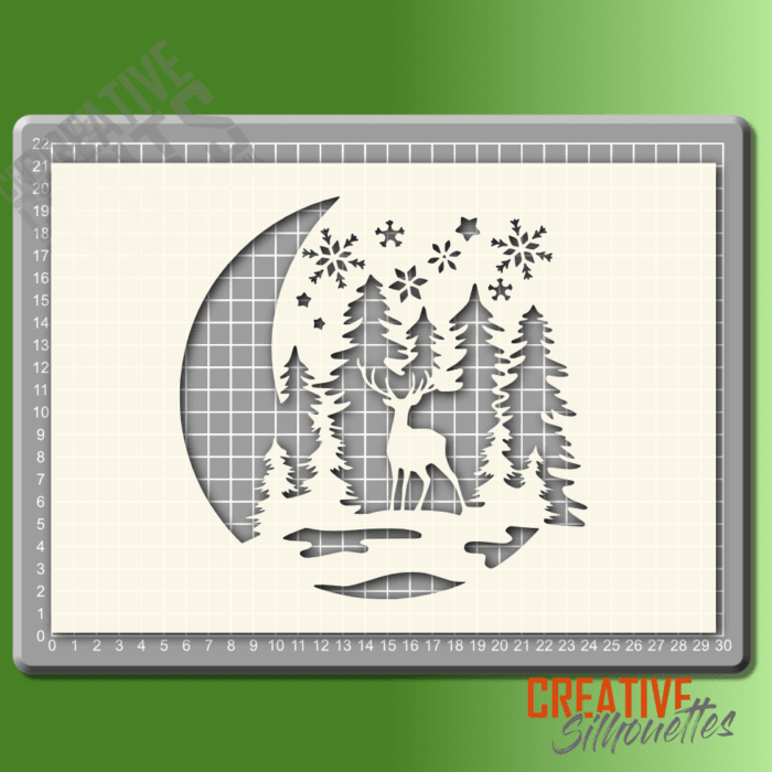 1157gr moonlight deer stencil
