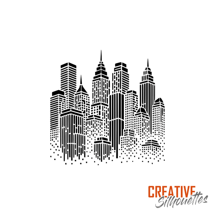 cityscape stencil