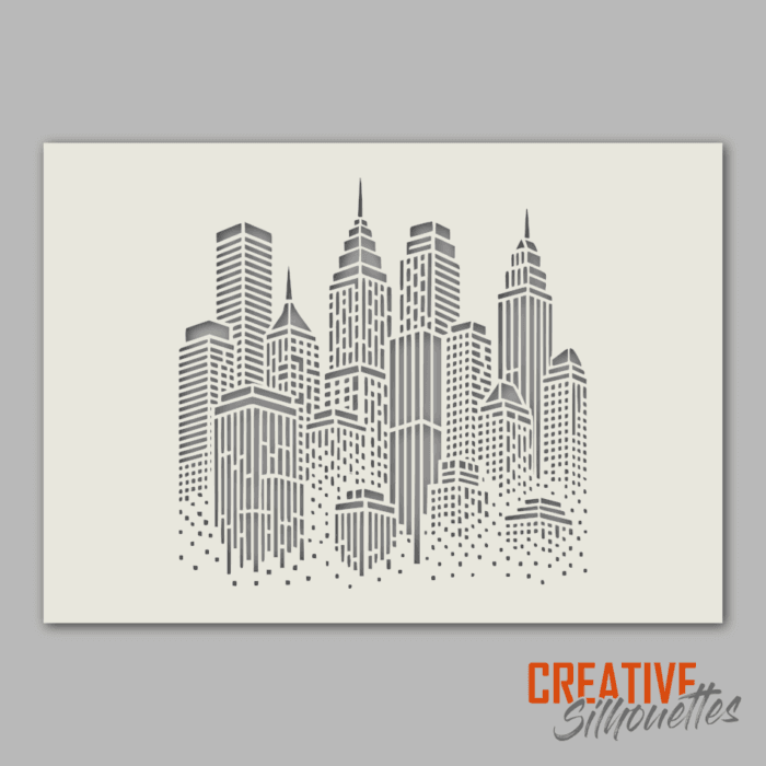 cityscape stencil