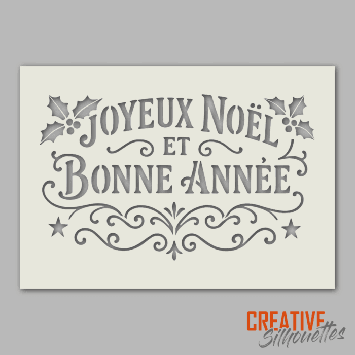joyeux noel stencil